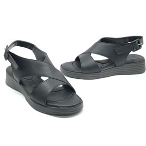 Seribo 25Y003 Cırt Detaylı Ortopedik Taban Kadın Sandalet