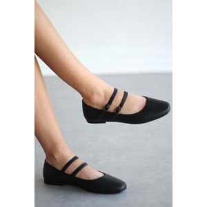 Seribo Çift Toka Detaylı Kadın Babet Ayakkabı