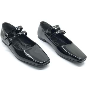 Seribo Çift Toka Detaylı Kadın Babet Ayakkabı