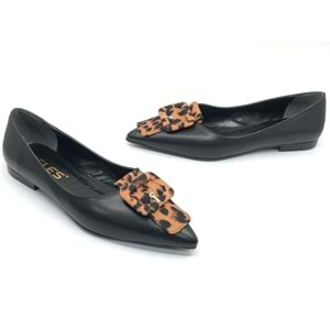 Feles Leopar Toka Detaylı Kadın Babet Ayakkabı