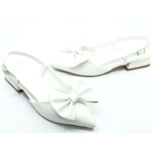 Feles Kurdela Detaylı Arkası Açık Kadın Babet Ayakkabı