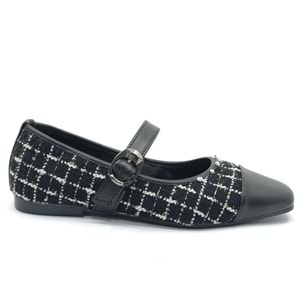 Feles Hasır Toka Detaylı Kadın Babet Ayakkabı