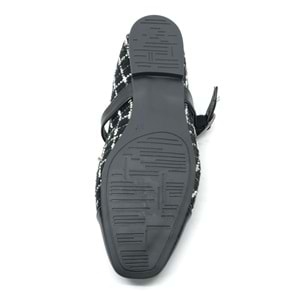 Feles Hasır Toka Detaylı Kadın Babet Ayakkabı