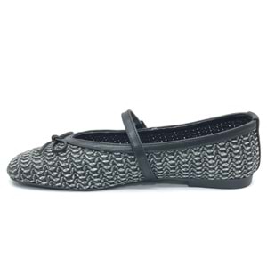 Feles Hasır Fiyonk Detaylı Kadın Babet Ayakkabı