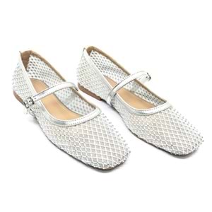 Feles Dantel Taş Detaylı Kadın Babet Ayakkabı