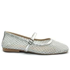 Feles Dantel Taş Detaylı Kadın Babet Ayakkabı