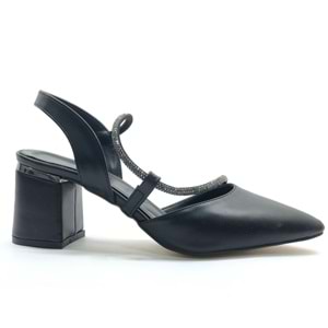 Mehtap Şerit Taşlı Kadın Abiye Topuklu Ayakkabı