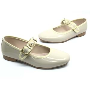 Mehtap Kemer Taş Toka Detaylı Düz Taban Kadın Babet Ayakkabı