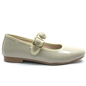 Mehtap Kemer Taş Toka Detaylı Düz Taban Kadın Babet Ayakkabı