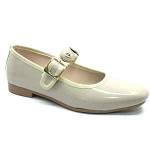 Mehtap Kemer Taş Toka Detaylı Düz Taban Kadın Babet Ayakkabı