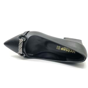 Mehtap Taş Toka Detaylı Kısa Topuklu Kadın Babet Ayakkabı