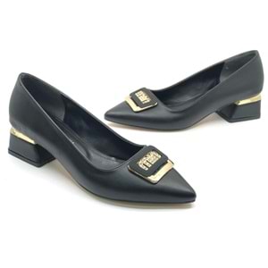 Mehtap Toka Detaylı Kısa Topuklu Kadın Babet Ayakkabı