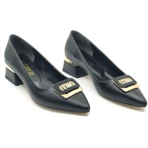 Mehtap Toka Detaylı Kısa Topuklu Kadın Babet Ayakkabı