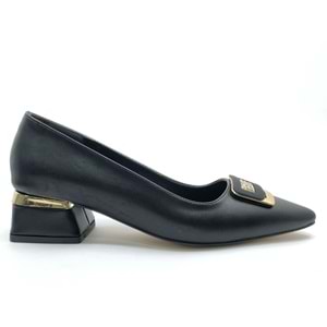 Mehtap Toka Detaylı Kısa Topuklu Kadın Babet Ayakkabı