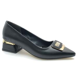 Mehtap Toka Detaylı Kısa Topuklu Kadın Babet Ayakkabı