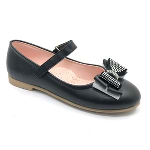 İremsu Kurdela Taş Detaylı Cırtlı Kız Çocuk Babet Ayakkabı