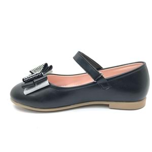 İremsu Kurdela Taş Detaylı Cırtlı Kız Çocuk Babet Ayakkabı