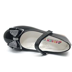 İremsu Kurdela Taş Detaylı Cırtlı Kız Çocuk Babet Ayakkabı