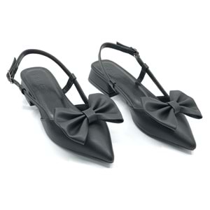 Feles Kurdela Detaylı Arkası Açık Kadın Babet Ayakkabı