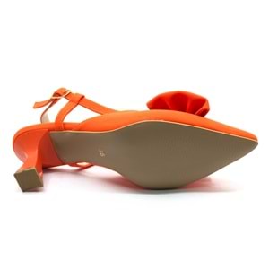 Feles Kurdela Detaylı Arkası Açık Stiletto Kadın Topuklu Ayakkabı