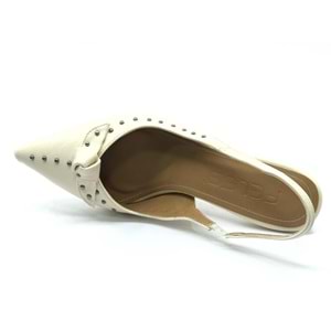 Feles Zımba Kurdela Detaylı Arkası Açık Stiletto Kadın Topuklu Ayakkabı