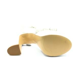 Feles Çapraz Taş Detaylı 13 cm Yüksek Platform Topuklu Taşlı Kadın Abiye Ayakkabı