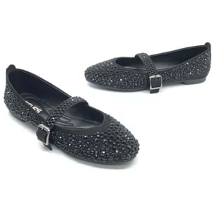 Feles Taş Detaylı Kadın Babet Ayakkabı