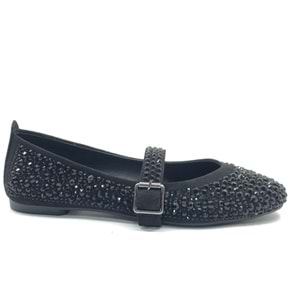 Feles Taş Detaylı Kadın Babet Ayakkabı