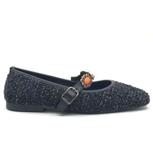 Feles İnci Toka Detaylı Kadın Babet Ayakkabı