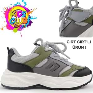 Cool Birian Bağcık Görünümlü Cırt Cırtlı Sneaker Ortopedik Çocuk Spor Ayakkabı