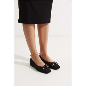 Feles Triko Toka Küt Burun Kadın Babet Ayakkabı