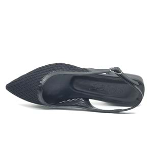 Feles Dantel Detaylı Kısa Topuklu Arkası Açık Kadın Babet Ayakkabı