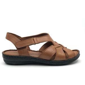 Ayakdaş %100 Hakiki Deri Tam Ortapedik Fus Pedli Taban Kadın Sandalet
