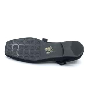 Feles Küt Burun Kemer Detaylı Kadın Babet Ayakkabı