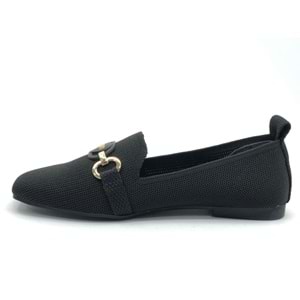 Feles Küt Burun Kalp Toka Detaylı Kadın Babet Ayakkabı