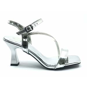 Mehtap Şerit Taş Detaylı Tek Bantlı Kadın Topuklu Abiye Ayakkabı