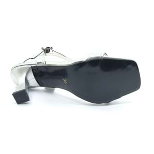 Mehtap Şerit Taş Detaylı Tek Bantlı Kadın Topuklu Abiye Ayakkabı