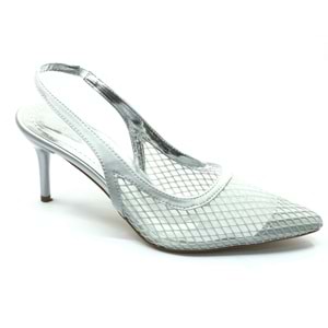 Feles İnce Topuklu Fileli Kadın Ayakkabı