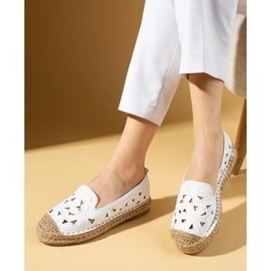 Feles Çiçek Desenli Espadril Kadın Babet Ayakkabı