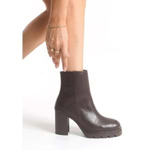 Feles Kalın Topuklu Oval Burun Kadın Bot