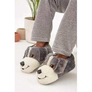 Kocamanlar Sevimli Köpek Figürlü Unisex Hayvanlı Panduf