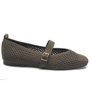 Feles Kemer Toka Detaylı Küt Burun Kadın Babet Ayakkabı