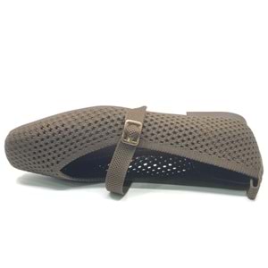 Feles Kemer Toka Detaylı Küt Burun Kadın Babet Ayakkabı