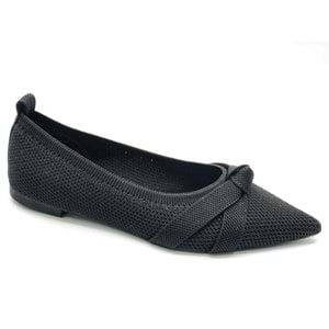 Feles Triko Düğümlü Sivri Burun Kadın Babet Ayakkabı