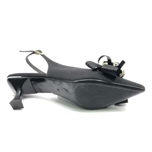 Feles Fular Kurdela Detaylı Arkası Açık Stiletto Kadın Topuklu Ayakkabı