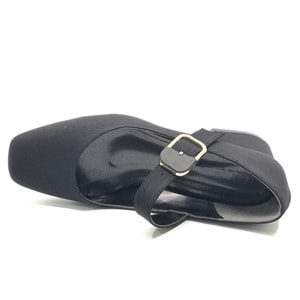 Feles Rondir Detaylı Küt Burun Topuklu Kadın Ayakkabı