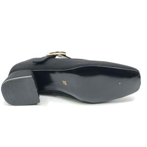 Feles Rondir Detaylı Küt Burun Topuklu Kadın Ayakkabı