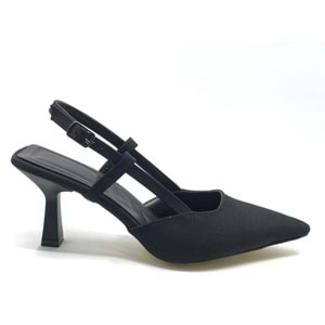 Kocamanlar 8 cm Saten Kadın Topuklu Ayakkabı