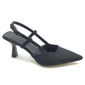 Kocamanlar 8 cm Saten Kadın Topuklu Ayakkabı