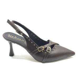 Mehtap Toka Detaylı Arkası Açık Stiletto Kadın Topuklu Ayakkabı